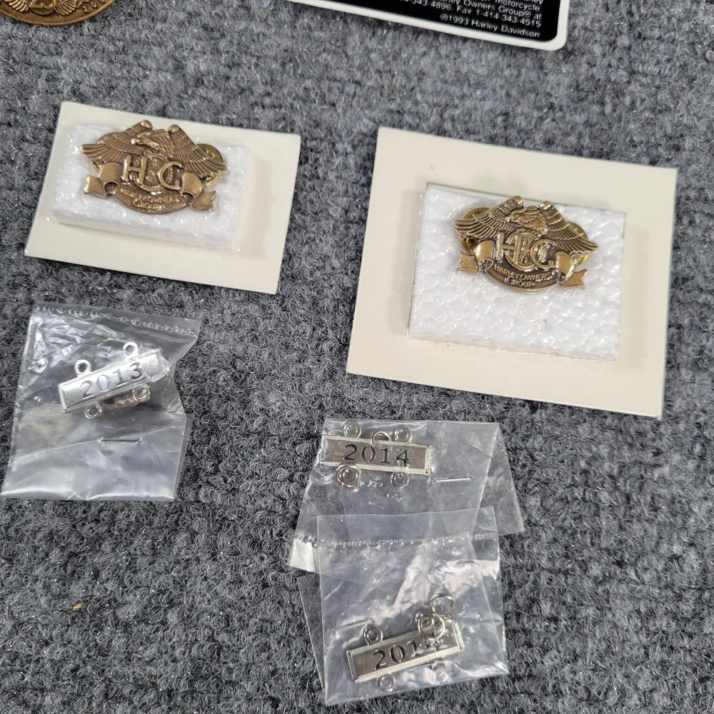 Harley Davidson HOG Owners Group Embroidered Patch‎ Pin Lot Mileage 1993-2014